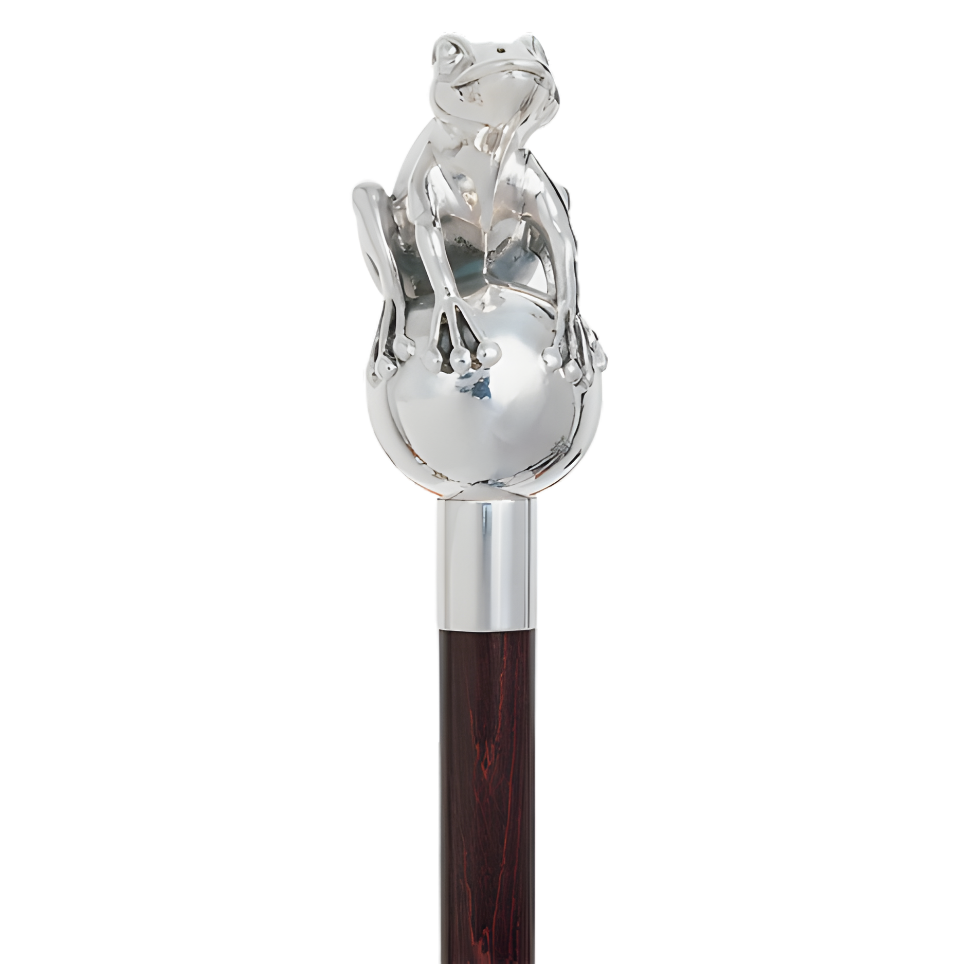 Frog Prince Silver Cane