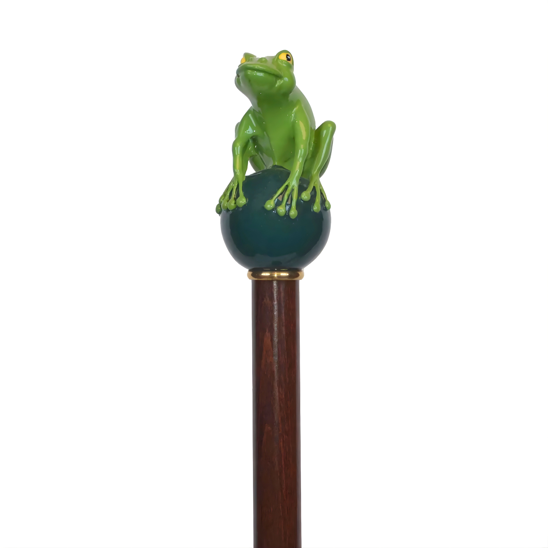 Green Frog Walking Cane