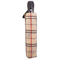 Mini Folding Umbrella Tan Tartan