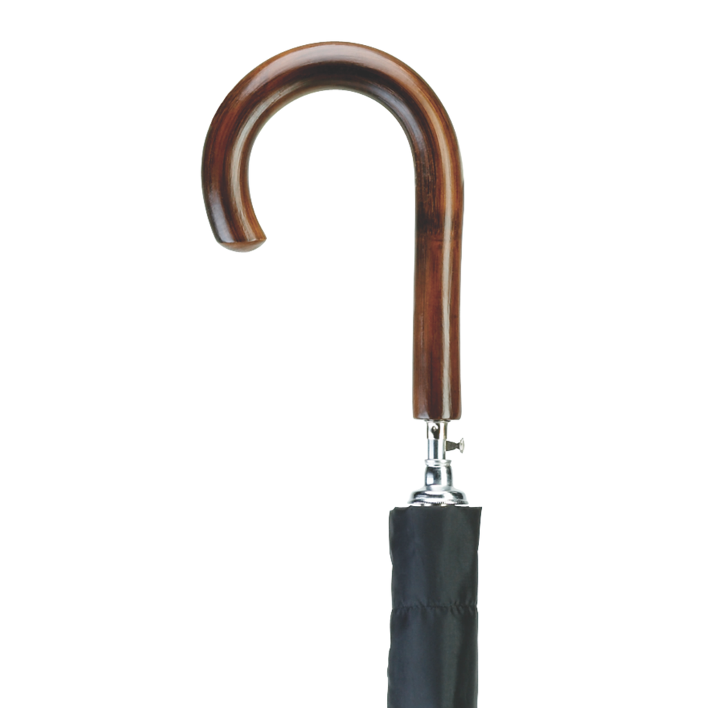 Dark Wood Crook Handle Umbrella