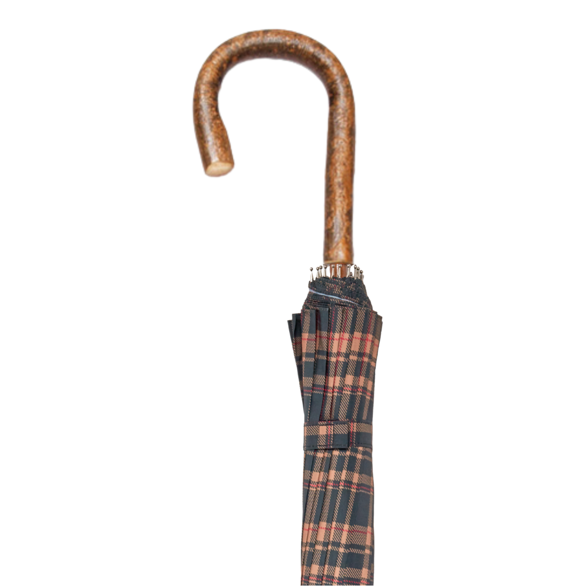 Highland Tartan Crook Handle Umbrella