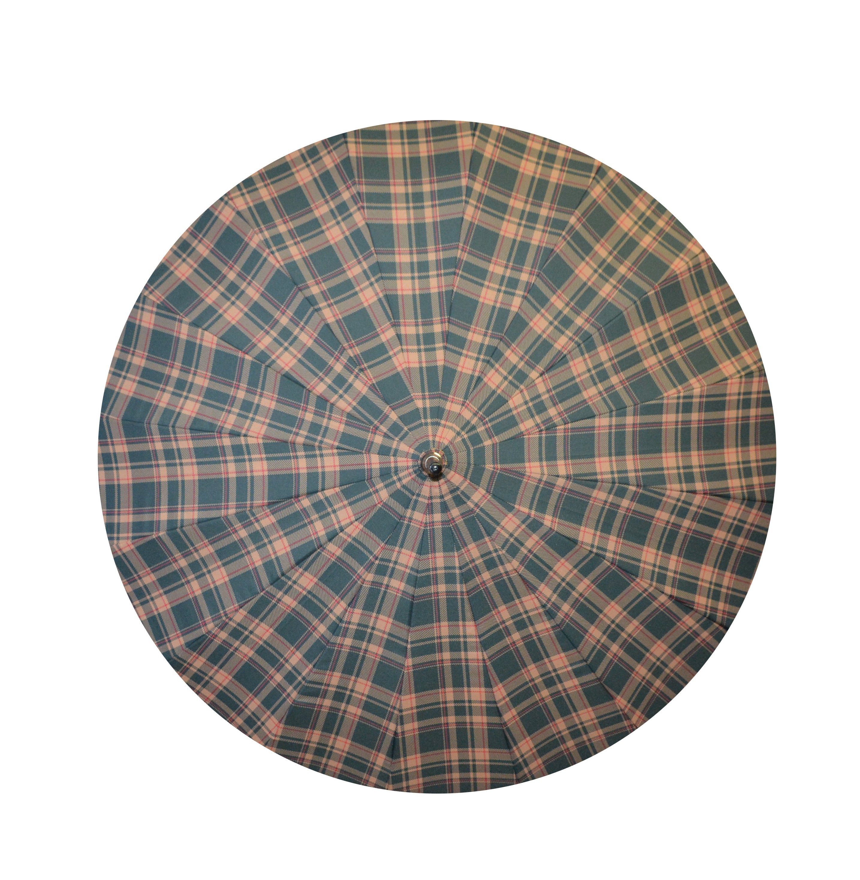 Highland tartan umbrella with natural congo handle