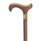 Ladies Classic Derby Walking Cane - Brass Band