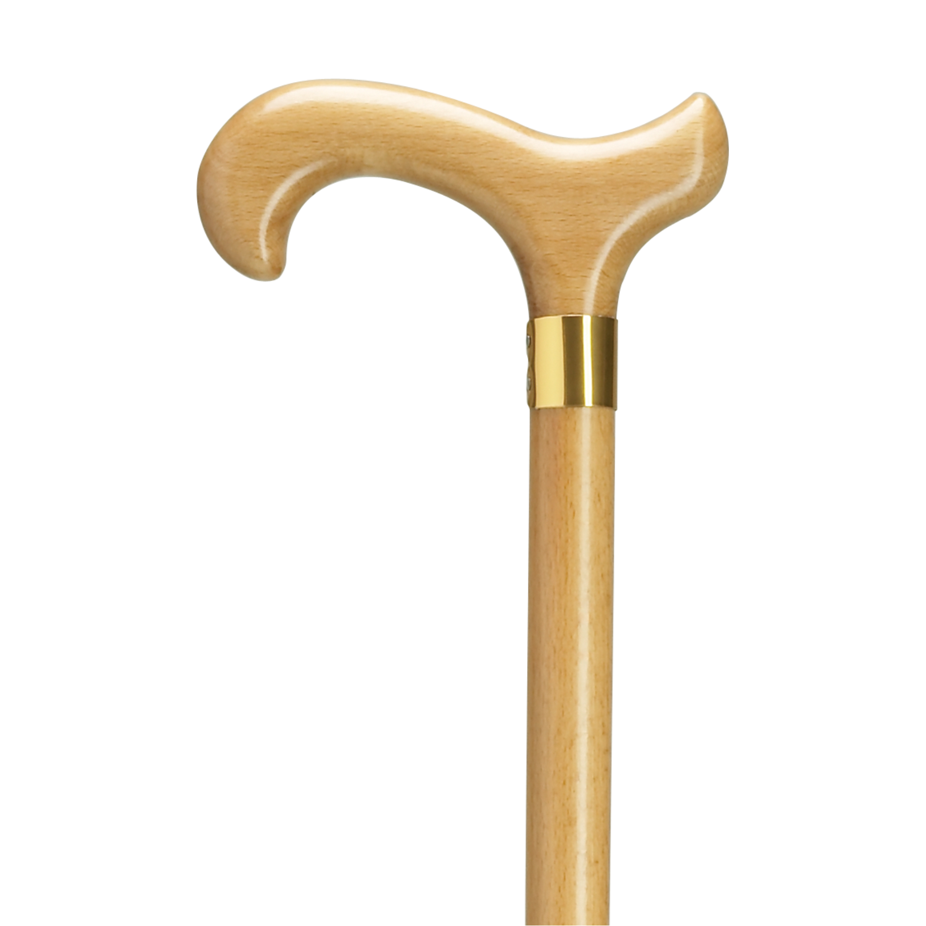 Ladies Classic Derby Walking Cane - Brass Band