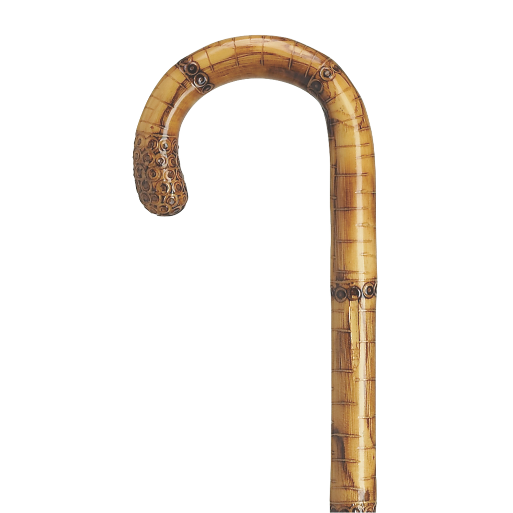 Maple Crook Cane-Carved Bulb Nose