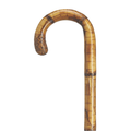 Maple Crook Cane-Carved Bulb Nose