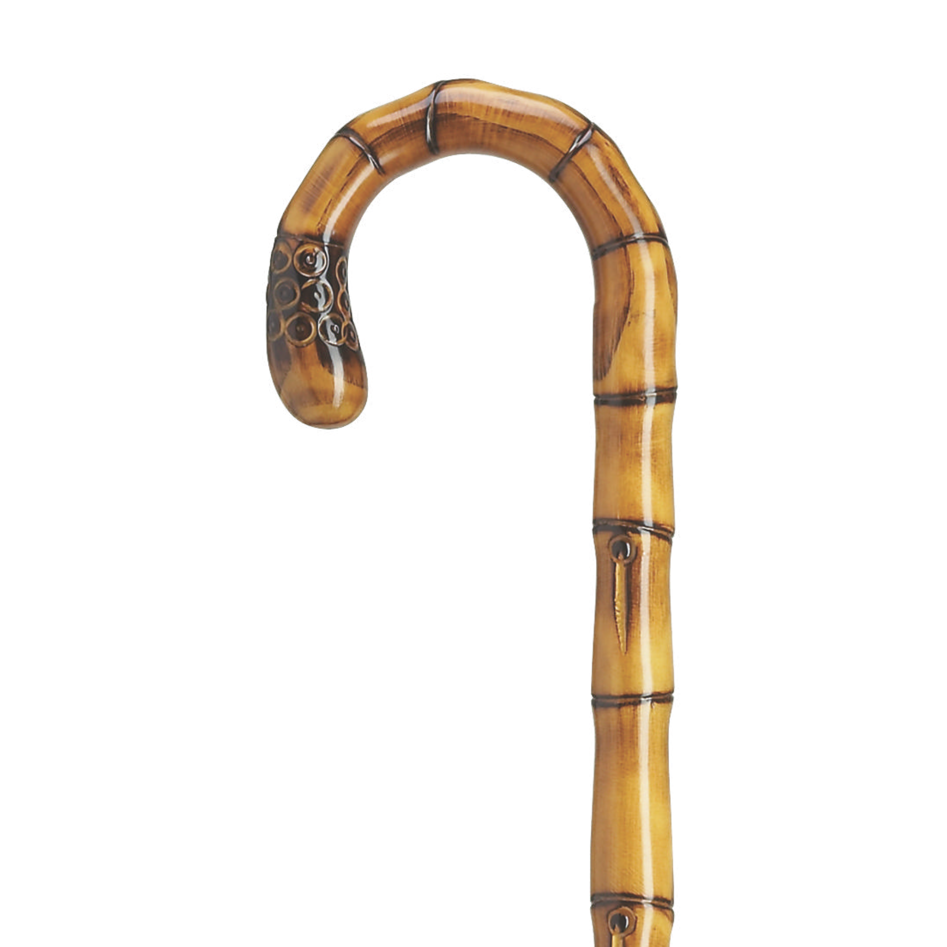 Chestnut Carved Root Nose Cane