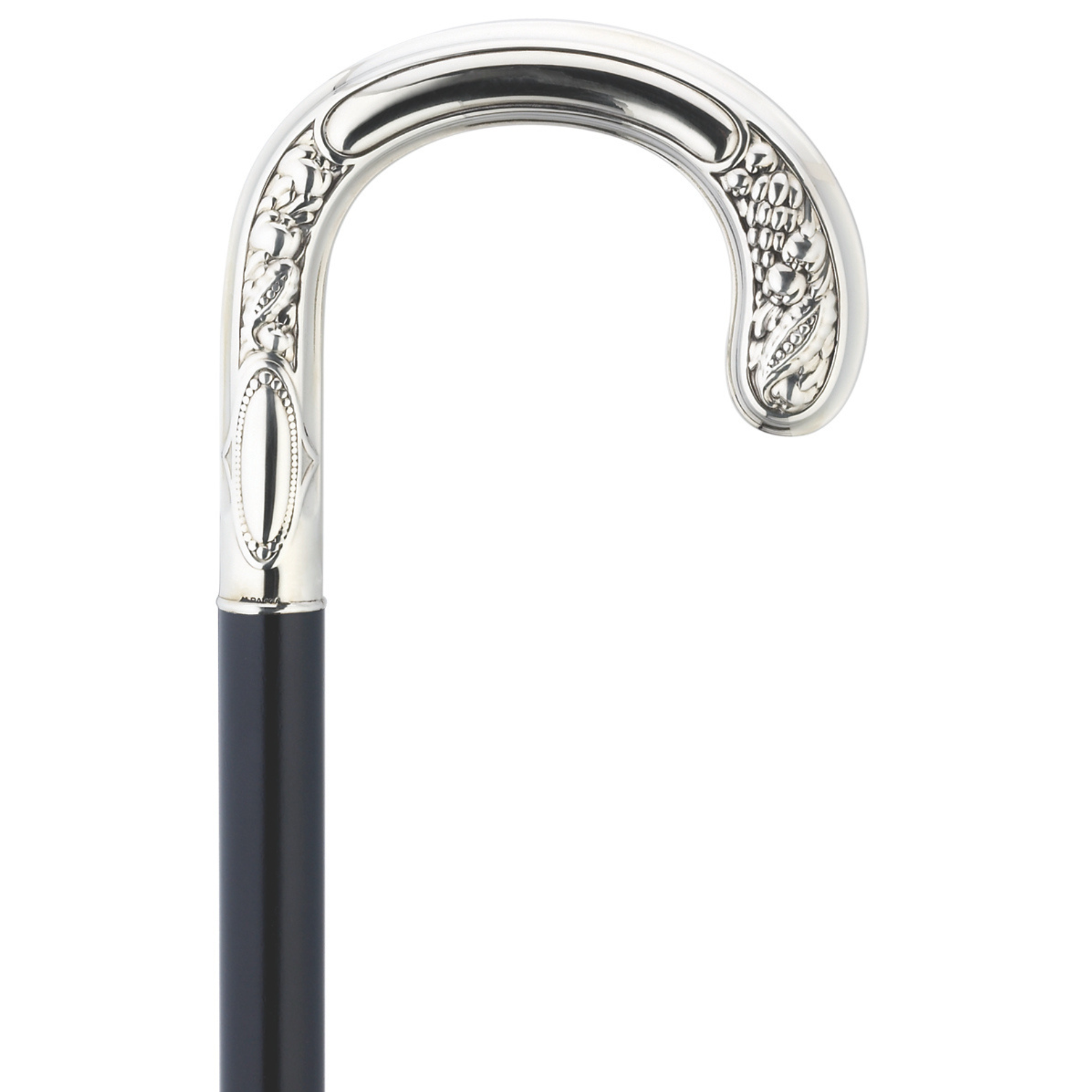 Alpacca Crook Cane with Inlay