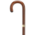 Crook Cane Petite-Gold Band-Snakewood