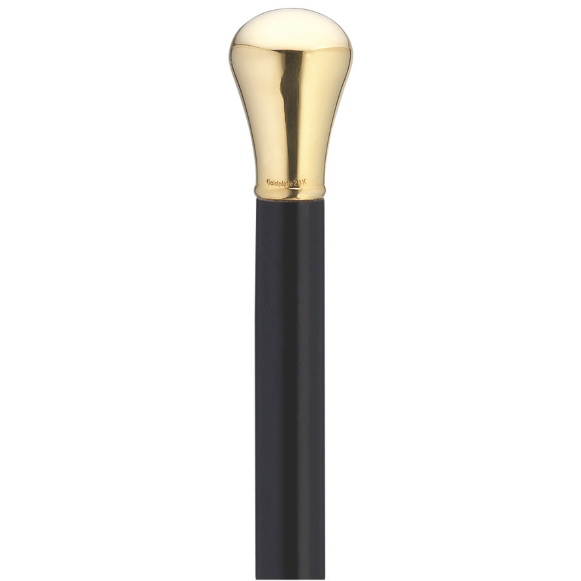 Knob Walking Cane 14K Gold Plate