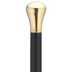 Knob Walking Cane 14K Gold Plate