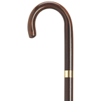 Gold Plated Band Crook Handle Canes