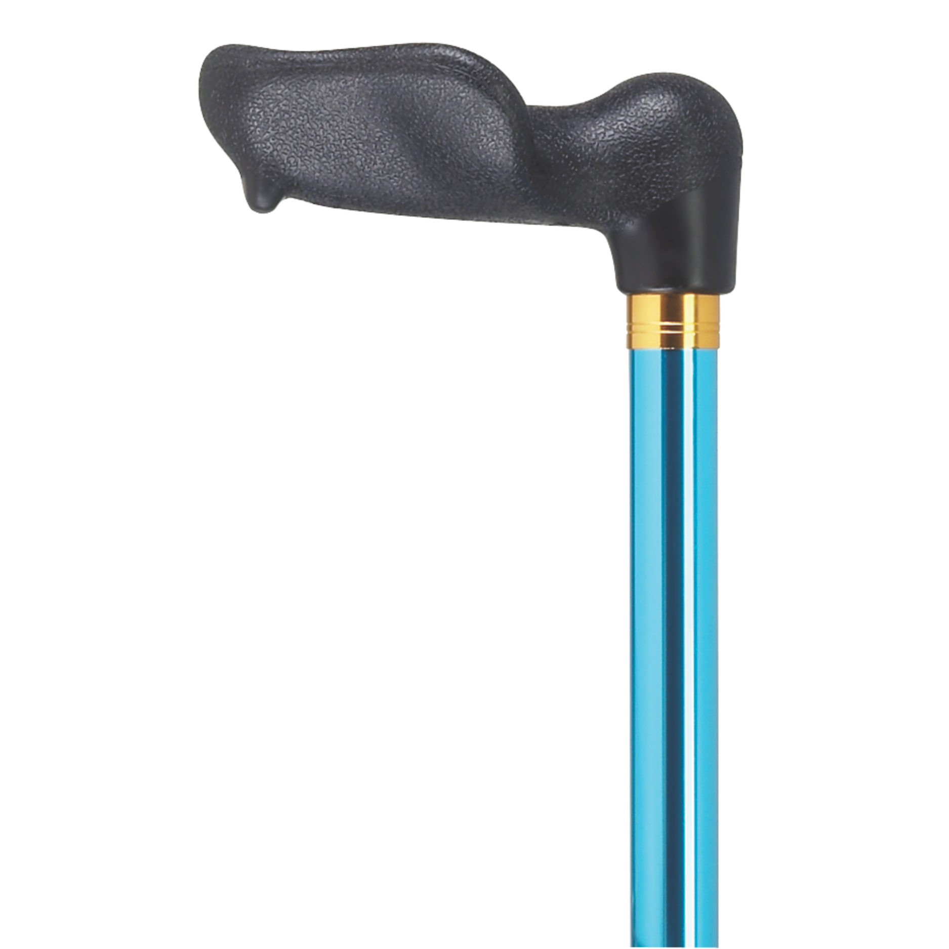 Palm Grip Quad Cane Blue - Large Base