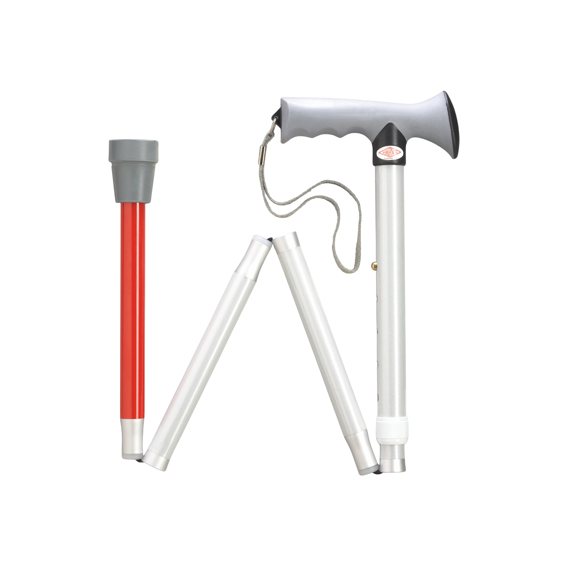 Visually Impaired Over mold Ergonomic Adjustable Folding Cane