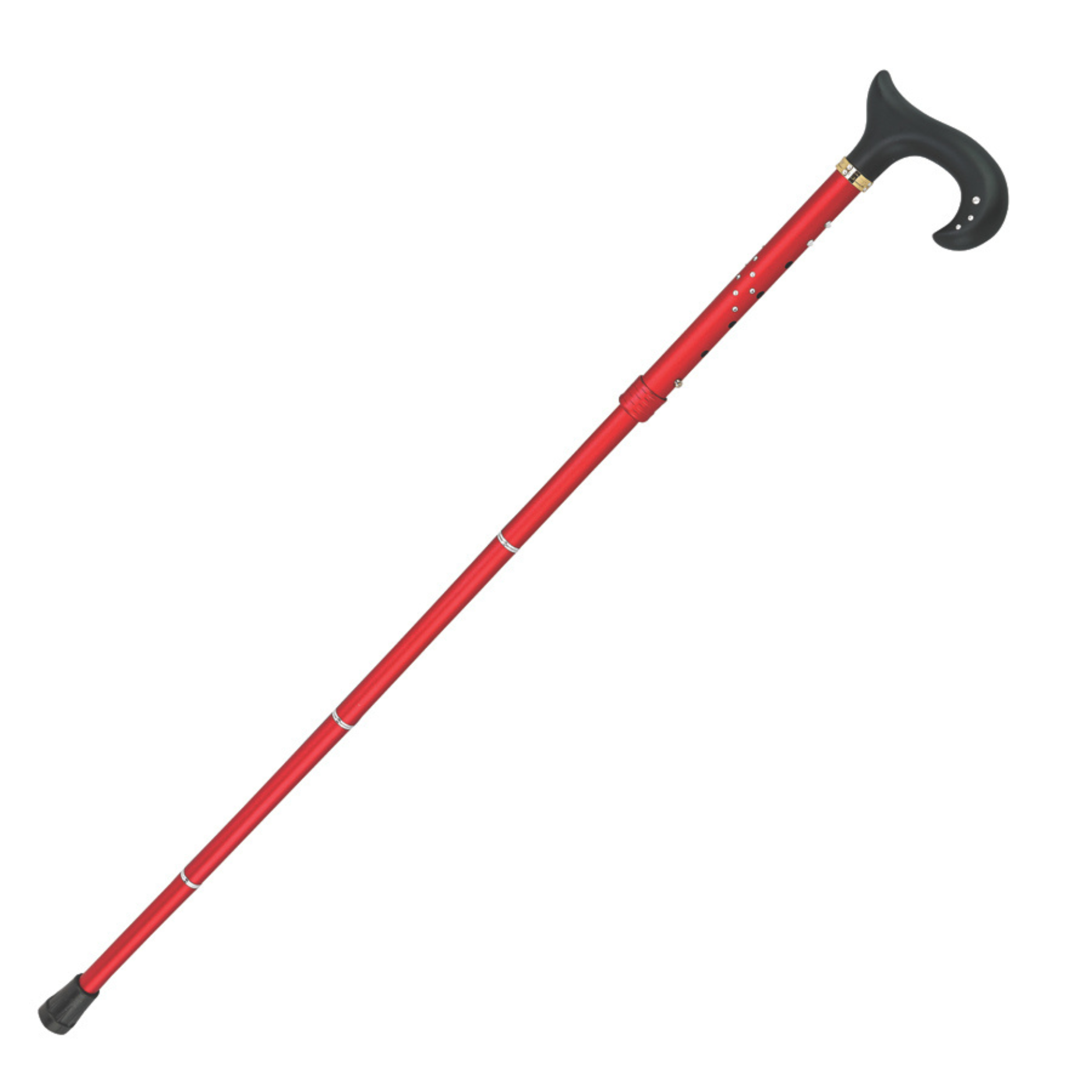 Swarovski Derby Folding Cane-Red