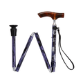 Lucite Fritz Folding Cane-Purple