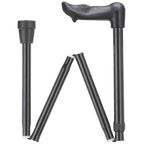 Palm Grip Folding Cane Black