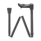 Palm Grip Folding Cane Black