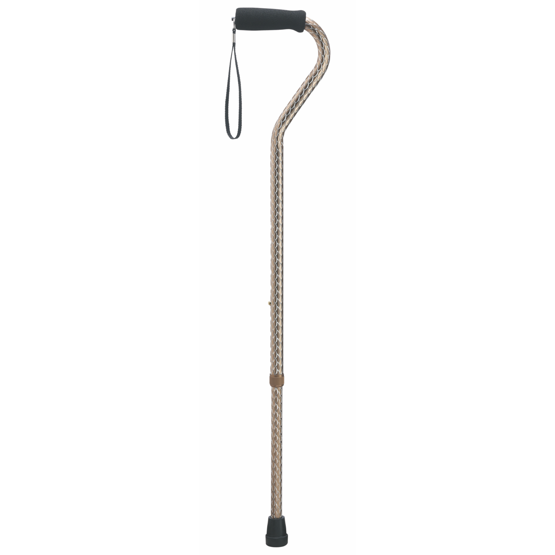 Etched Offset Walking Cane