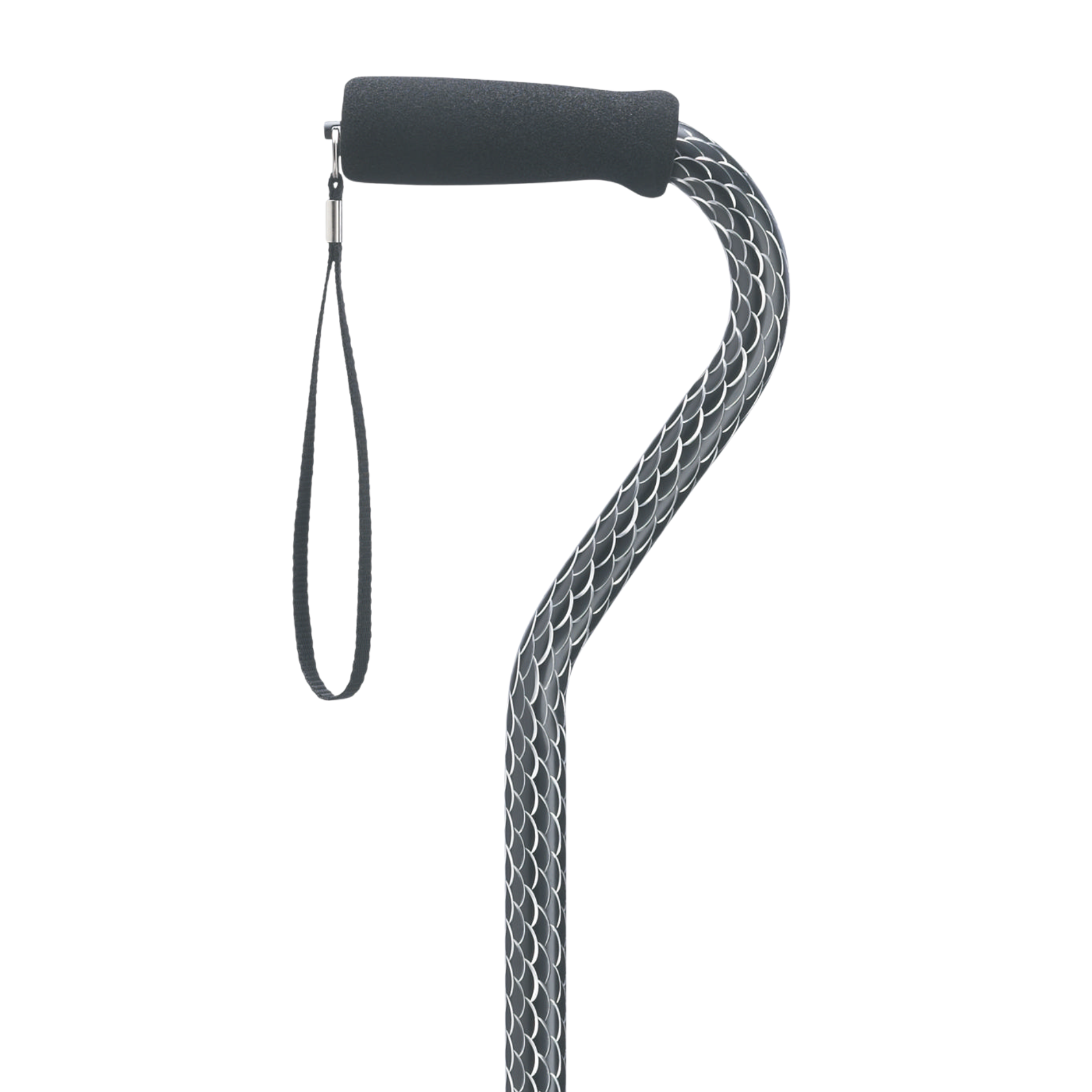 Etched Offset Walking Cane