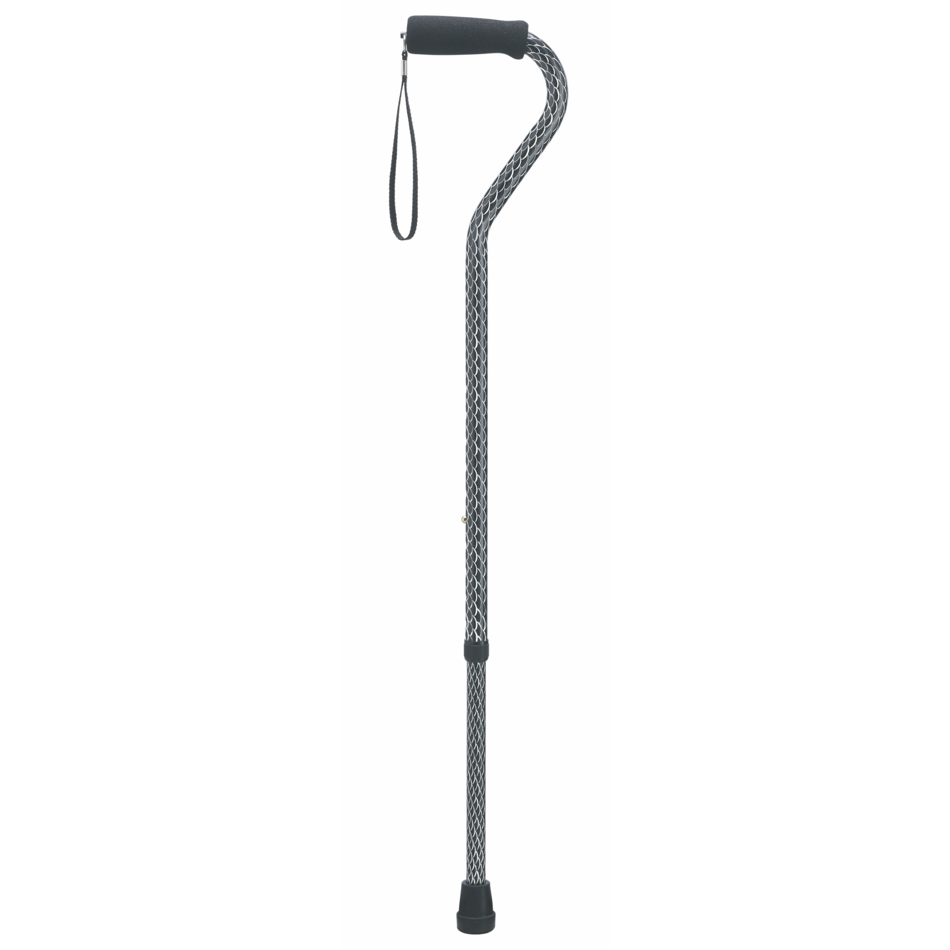 Etched Offset Walking Cane