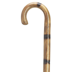 Manilla Crook Cane- Stepped & Scorched