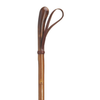 Knotted Chestnut Walking Stick - Leather Loop