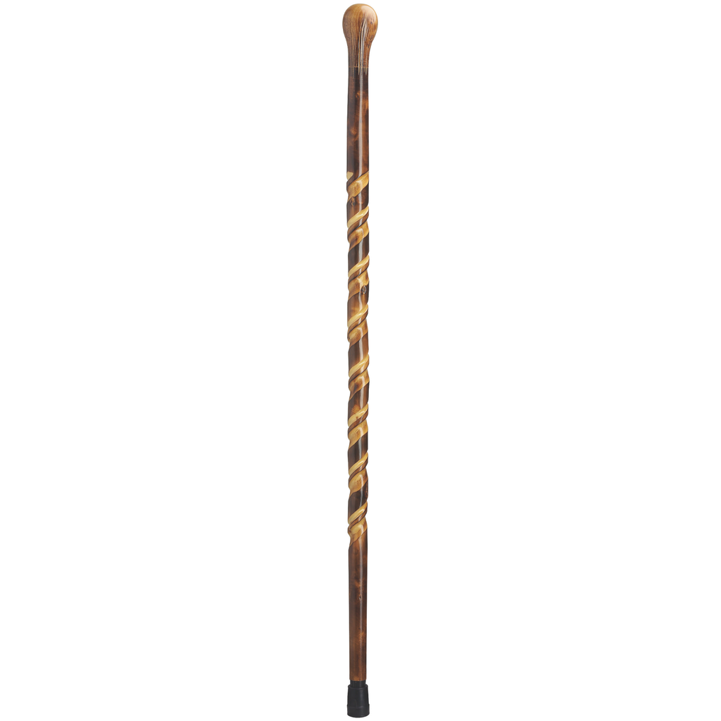 Carved Spiral Knob Cane - Harvy Canes
