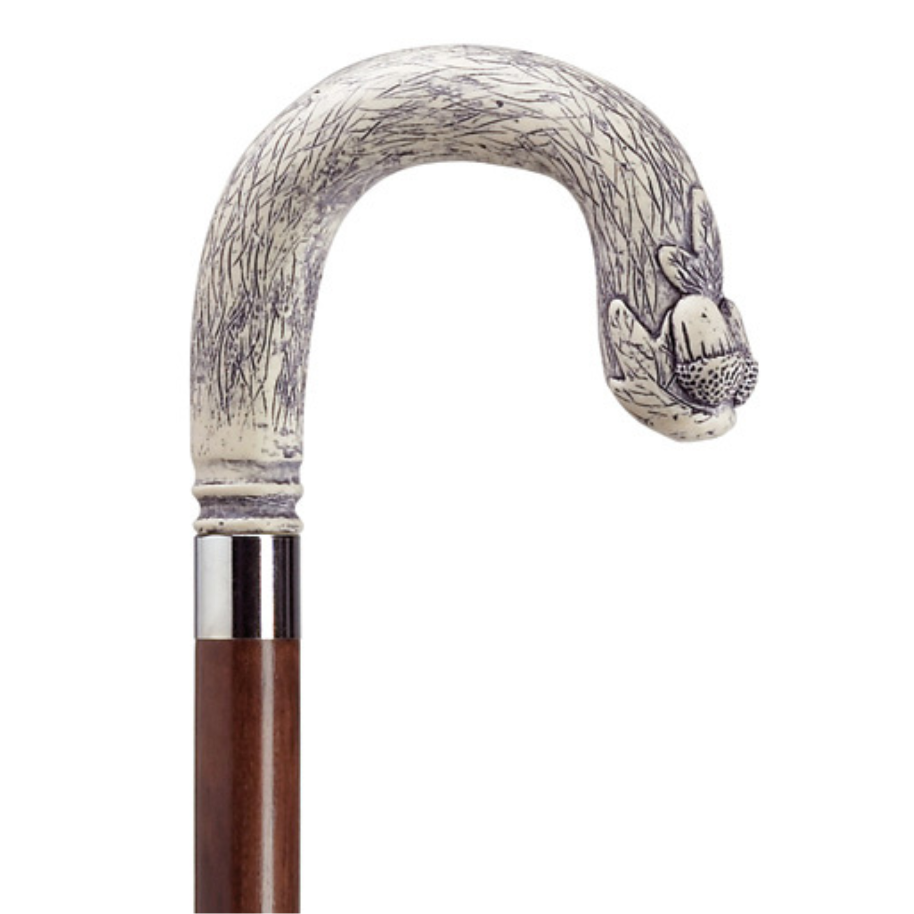 Acorn Crook Scrimshaw Cane-Two Colors Available