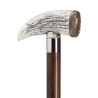 Scrimshaw Whale Tooth Walking Cane - Two Colors Available