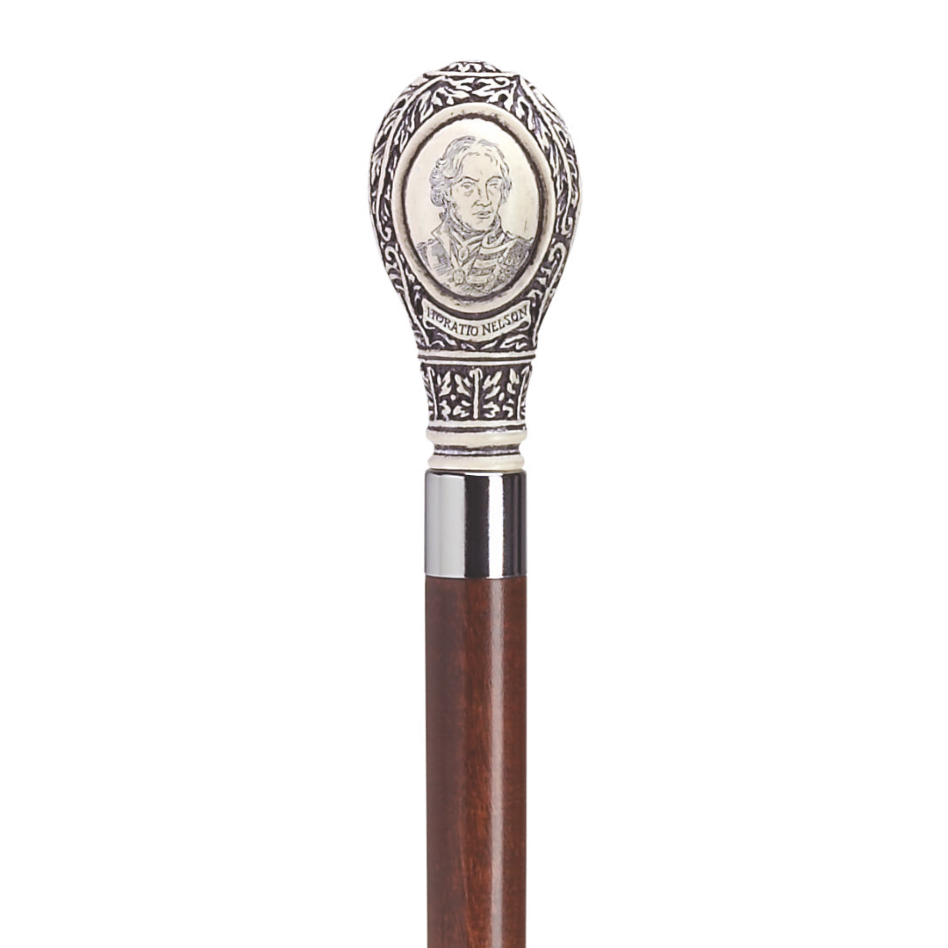 Lord Nelson Scrimshaw Cane - Two Colors Available