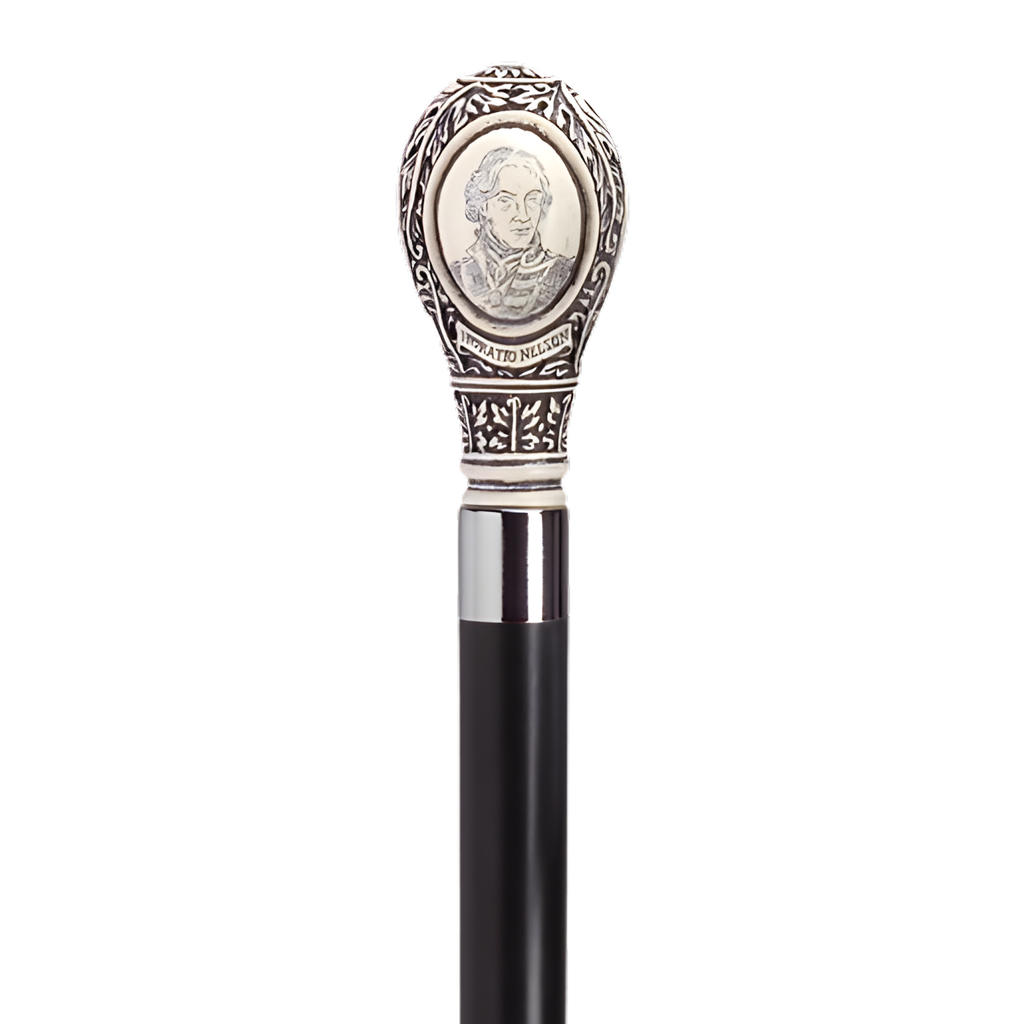 Lord Nelson Scrimshaw Cane - Two Colors Available