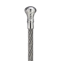 Chrome Plated Brass Knob Etched Cane