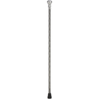 Chrome Plated Brass Knob Etched Cane