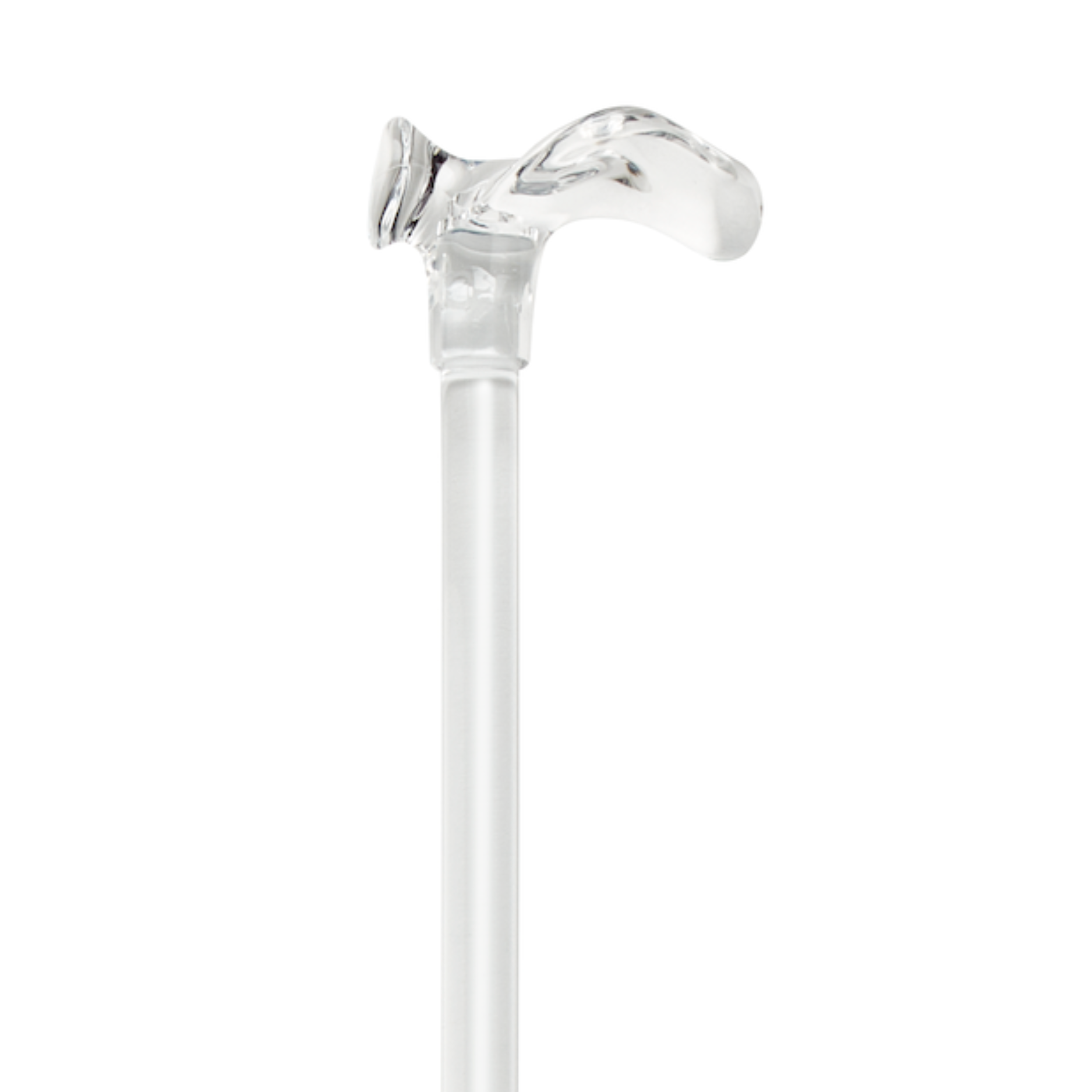 Right-Hand Acrylic Palm Grip Walking Cane - Elegant & Ergonomic Design