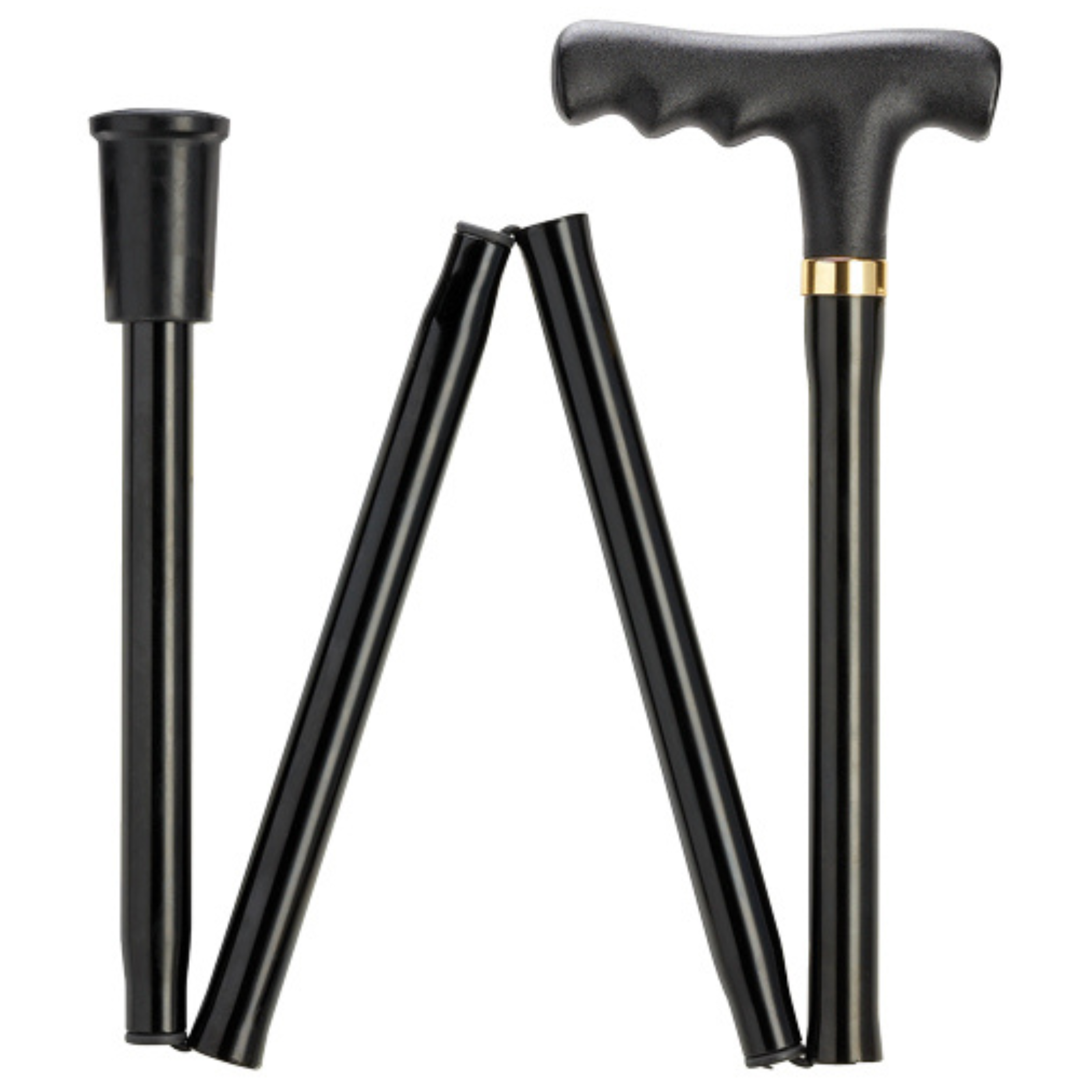 "T" Handle Folding Cane - Non-Adjustable