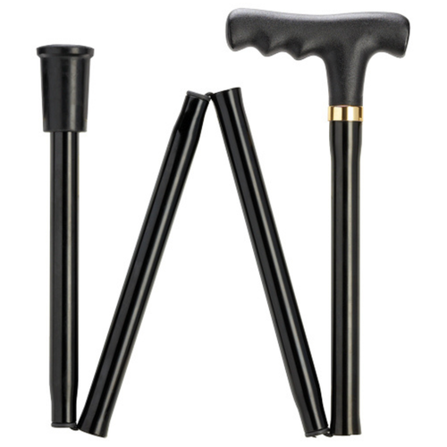 "T" Handle Folding Cane - Non-Adjustable