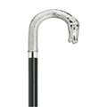 Men's Crook Shape Horse Head-Silver Tone