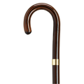 Crook Cane Petite - Gold Band-Ebony