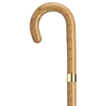 Crook Cane Petite-Gold Band-Malacca