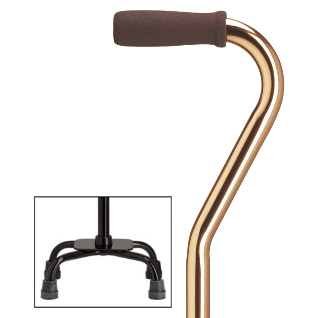  Quad Base Cane with Offset Handle