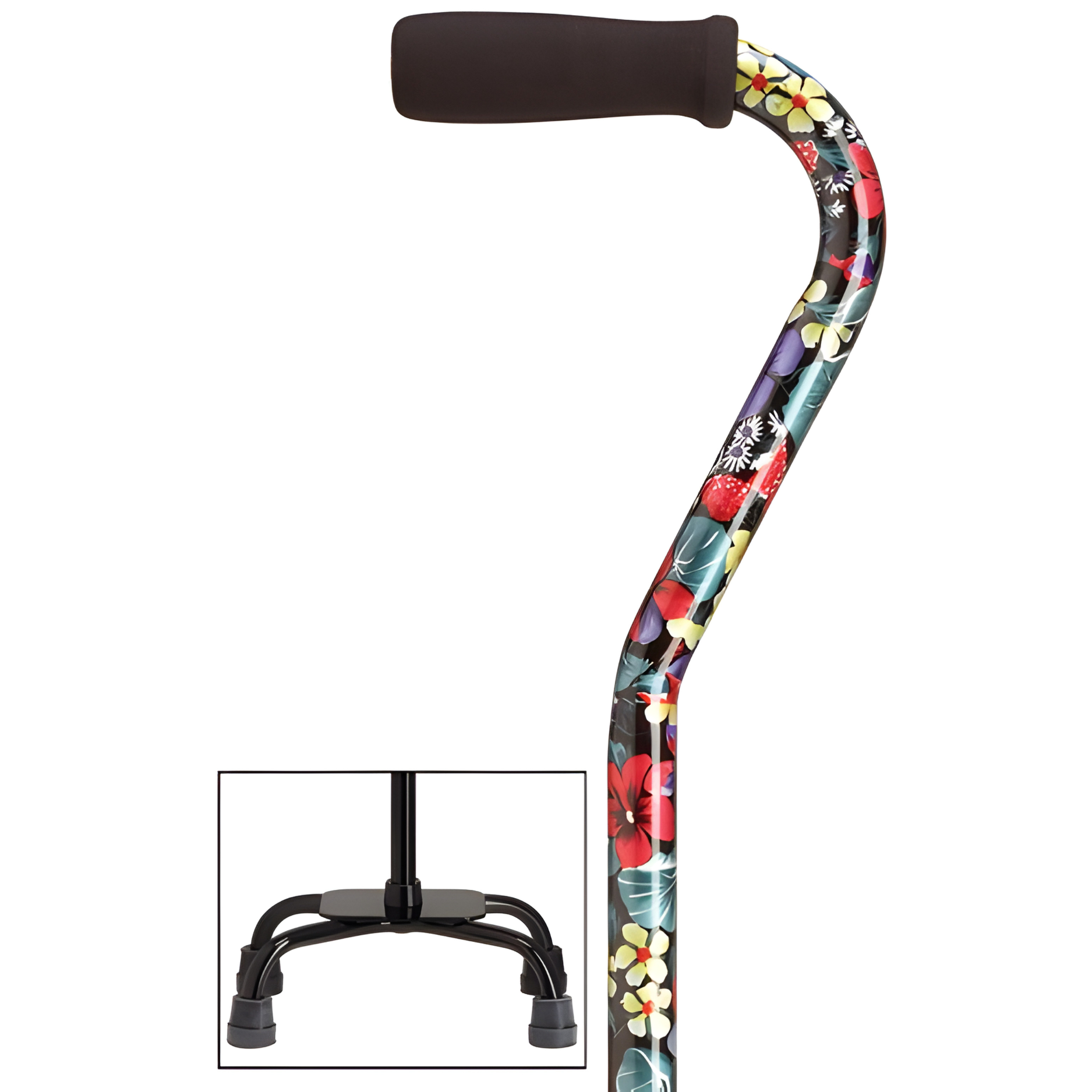 Quad-Cane with large base 