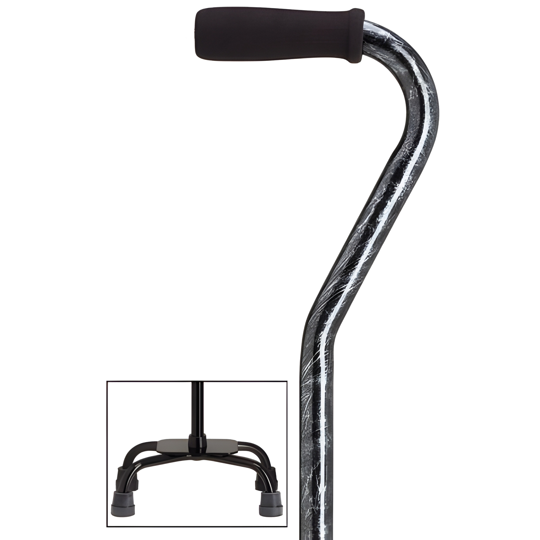 Quad-Cane with large base 