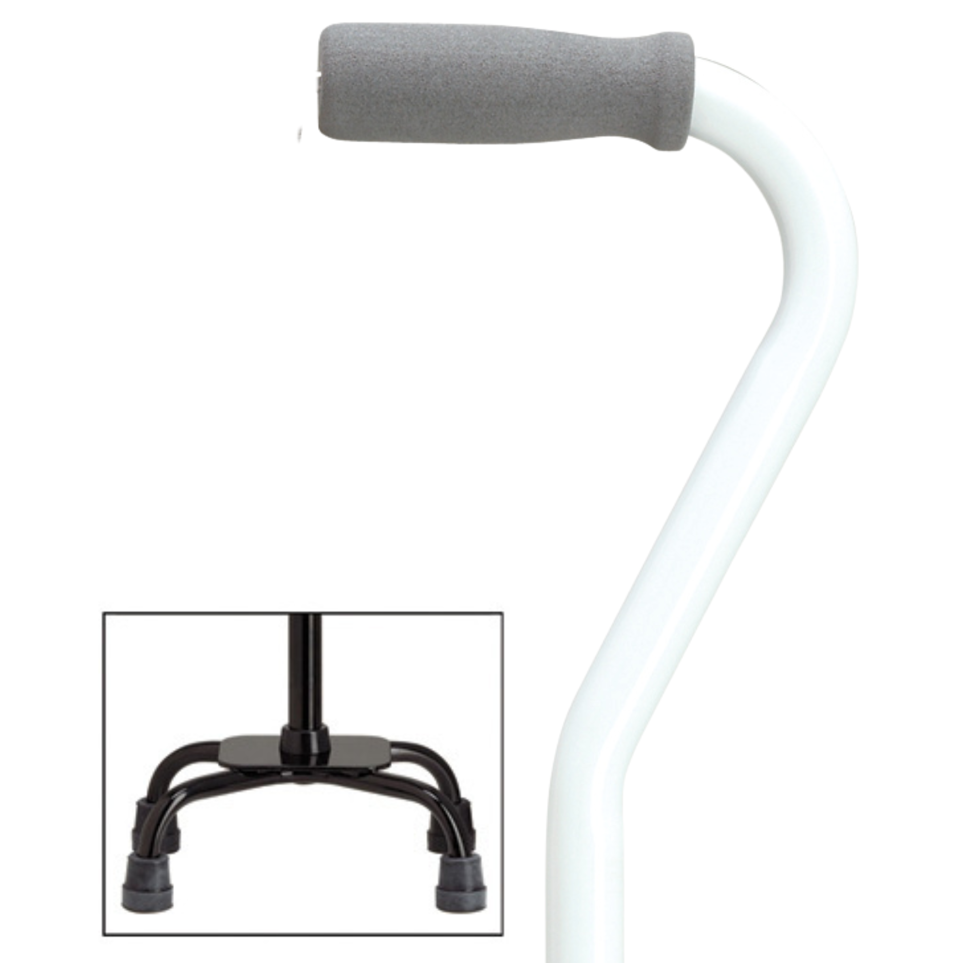  Quad Base Cane with Offset Handle