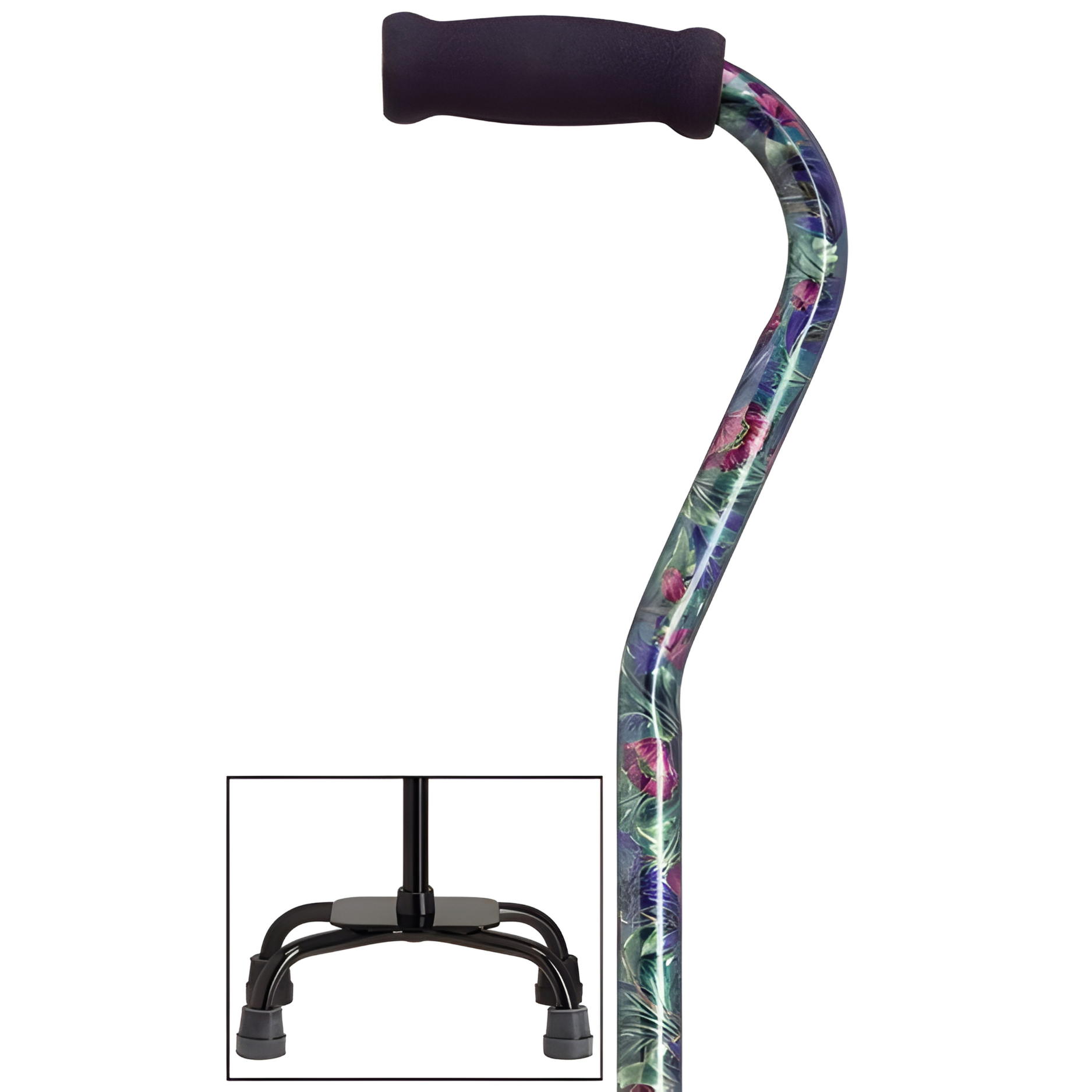 Quad-Cane with large base 