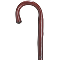 Men's Natural Chestnut Crook Cane-Burgundy