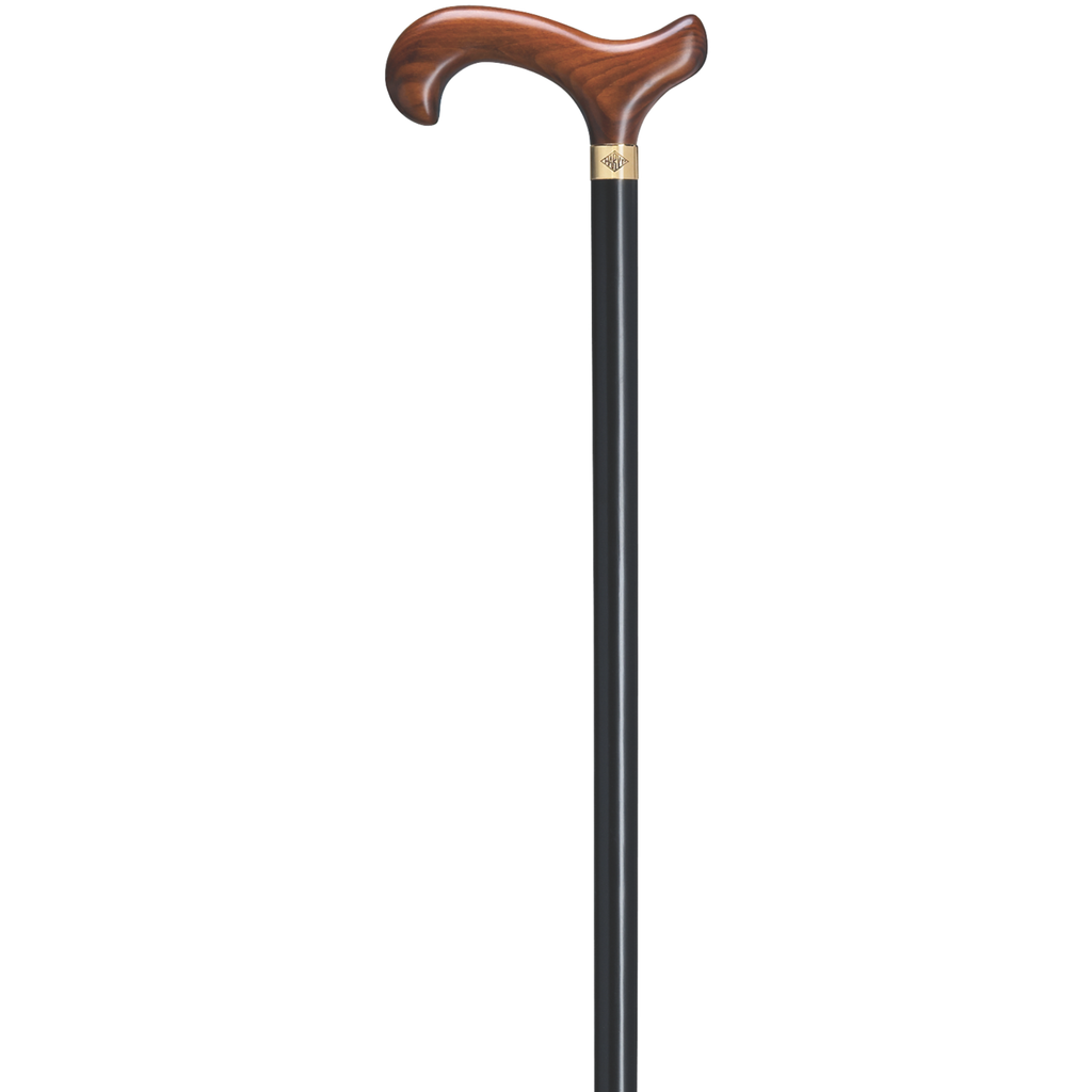 Cherry Stain Derby Cane -Black Shaft