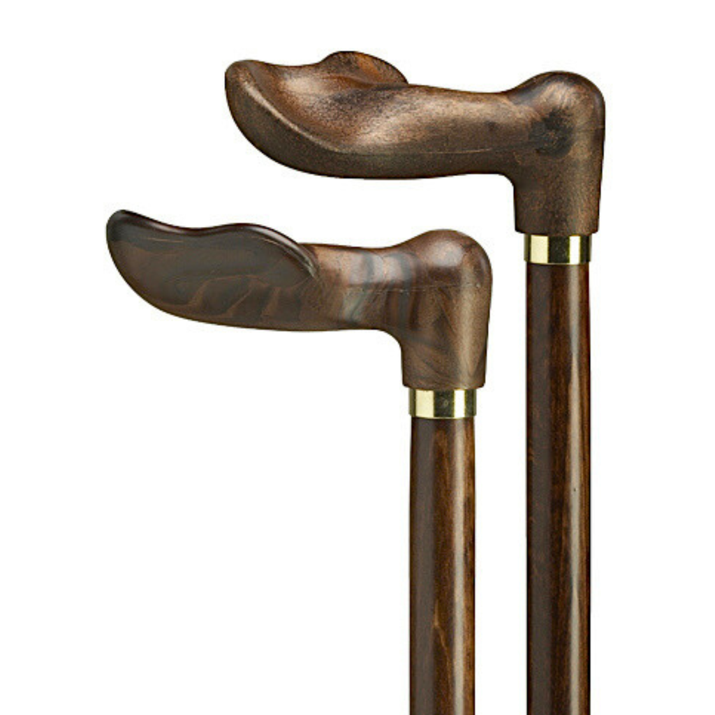 Wood Tone Palm Grip Cane
