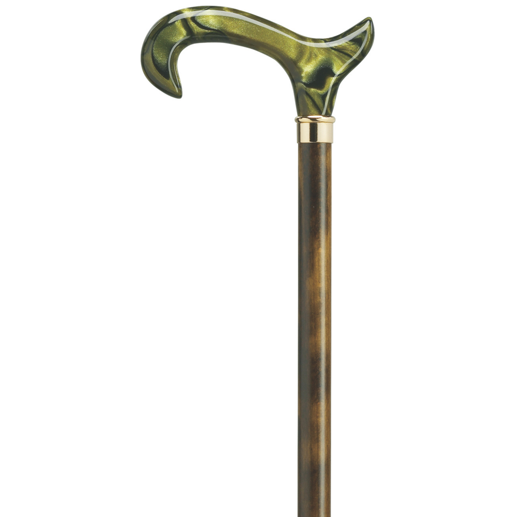 Green Derby Acrylic Cane - Harvy Canes