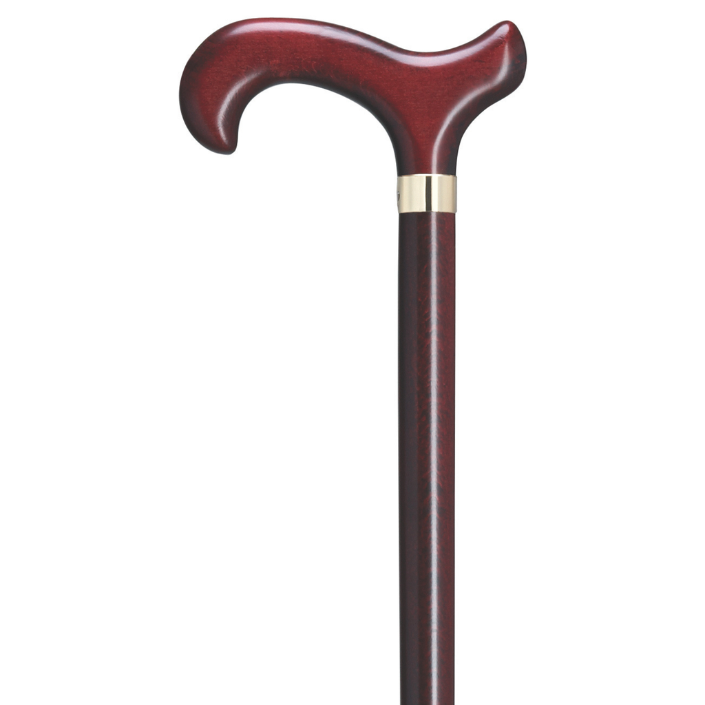 Burgundy Derby Walking Cane-Available in Petite and Standard